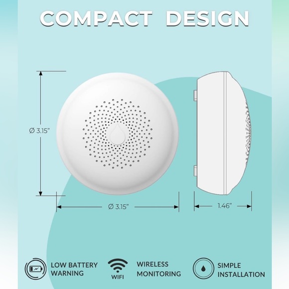 New Ecoey Water Leak Detector (2.4G) Water Sensor Alarm, Smart WiFi, Low battery - Picture 5 of 6